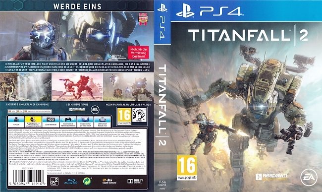 Titanfall 2 Cover Deutsch German PS4 german ps4 cover