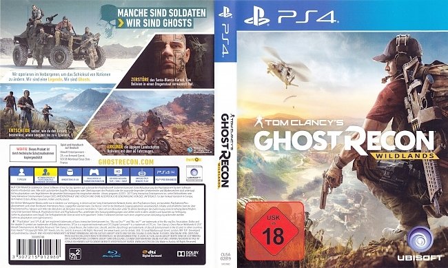 Tom Clancy Ghost Recon Wildlands PS4 Cover Deutsch Alternative german ps4 cover