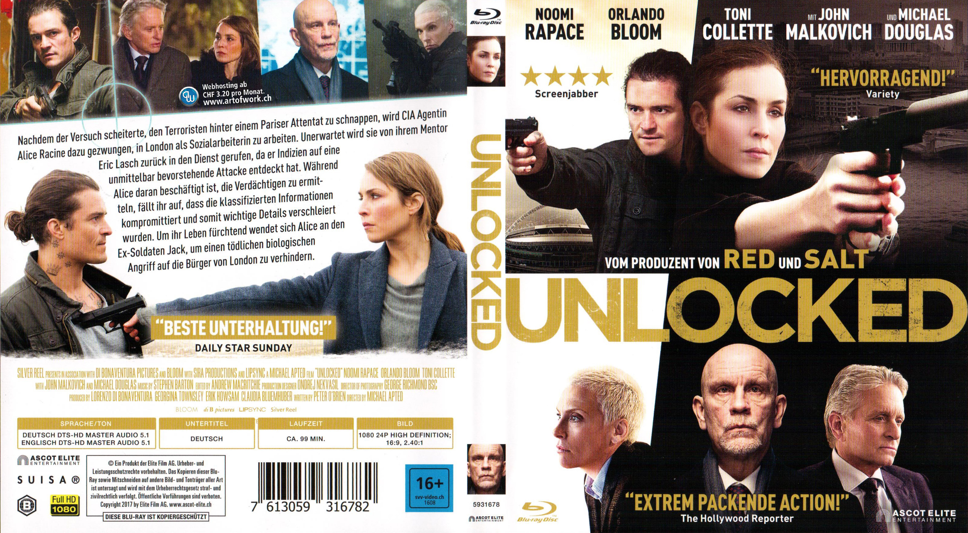 Unlocked Cover Deutsch German Bluray German Blu Ray Cover German Dvd Covers