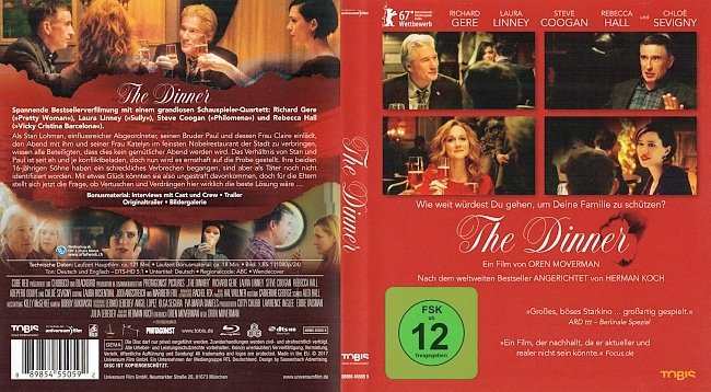 The Dinner Deutsch German Cover Bluray german blu ray cover