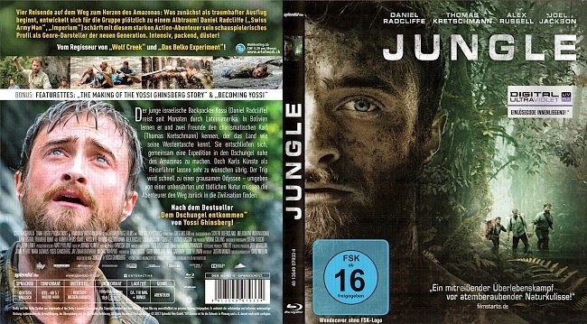 Jungle Cover Blu ray Daniel Radcliffe german blu ray cover