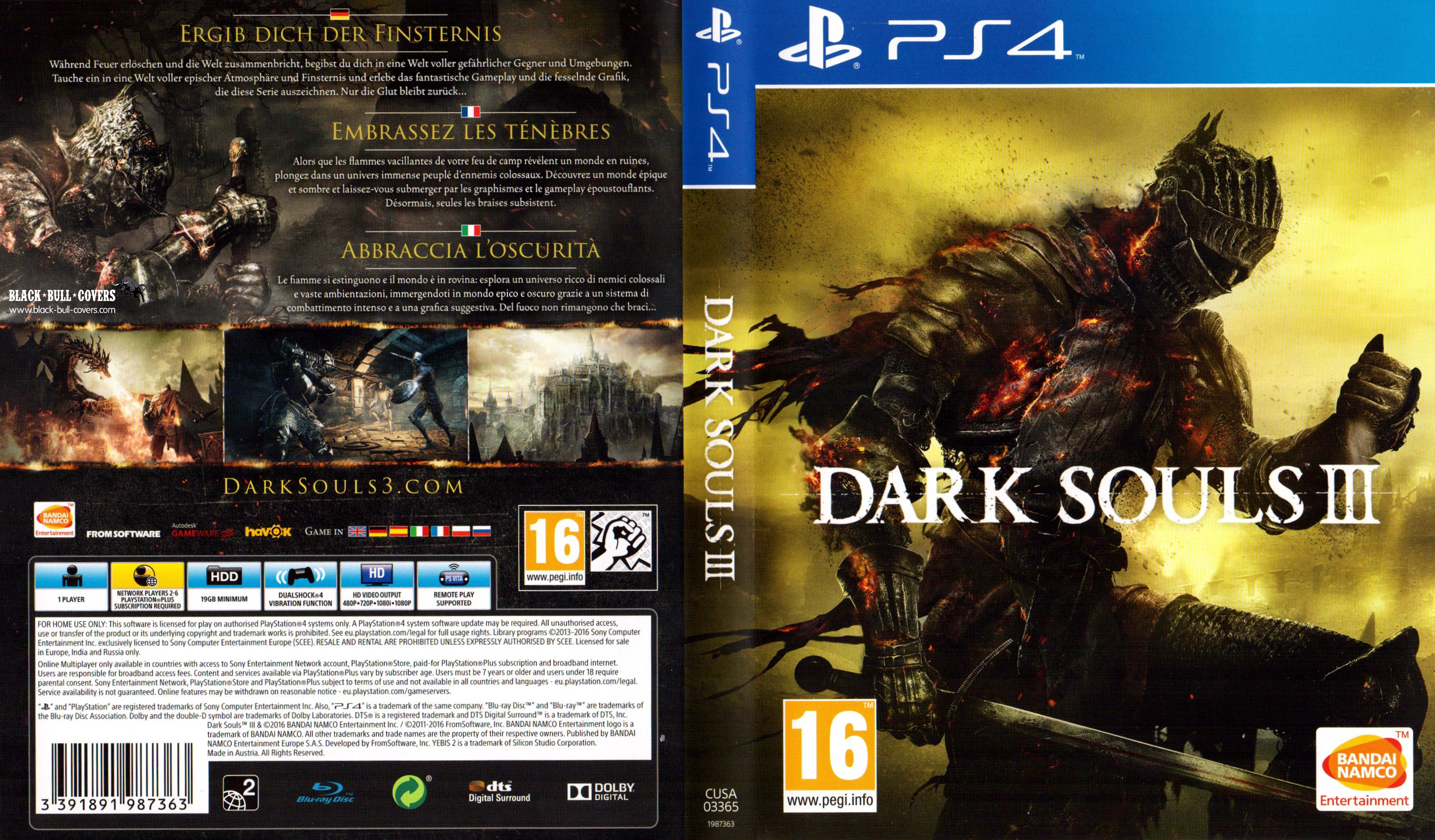 Dark Souls 3 Cover Ps4 Deutsch German German Ps4 Cover German Dvd Covers