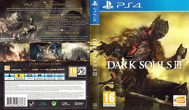 Dark Souls 3 Cover PS4 Deutsch German german ps4 cover