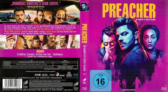Preacher Staffel 2 Season 2 Cover Bluray Deutsch German german blu ray cover
