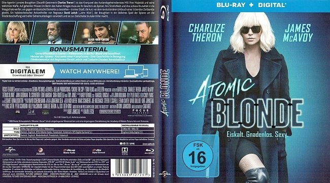 Atomic Blonde Blu ray Deutsch German blu ray cover german
