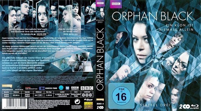 Orphan Black Ein Klon ist niemals allein Staffel 3 S03 blu ray cover german