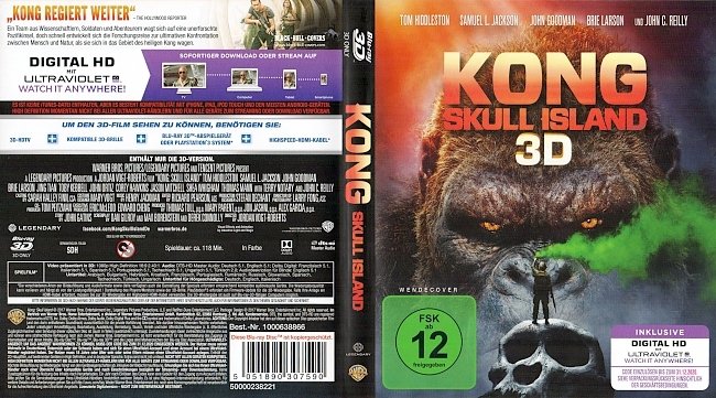 Kong Skull Island 3D Blu ray Cover German Deutsch german blu ray cover
