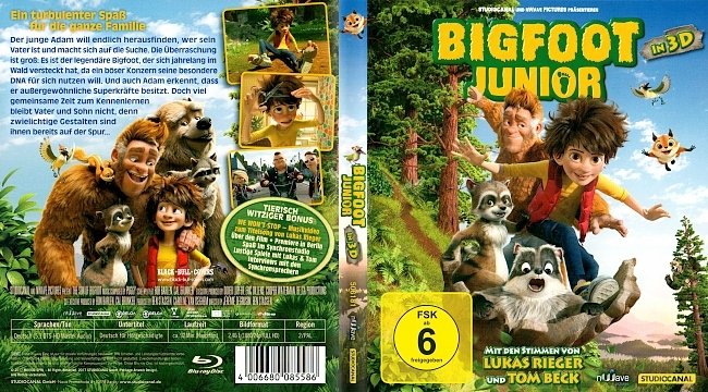 Bigfoot Junior 3D Cover Deutsch German Studiocanal Bluray german blu ray cover