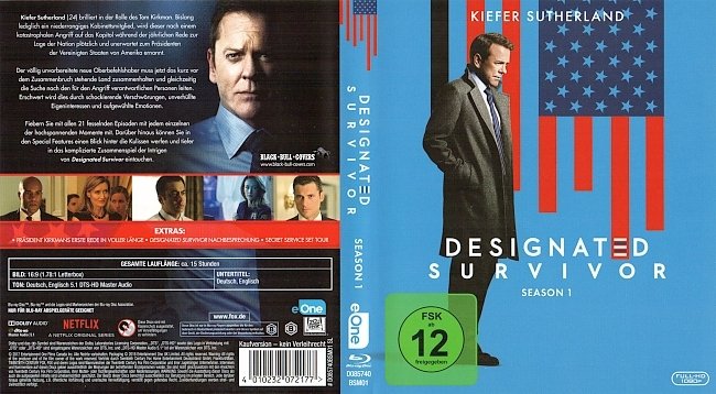 Designated Survivor S01 Staffel 1 Cover Bluray German Deutsch german blu ray cover