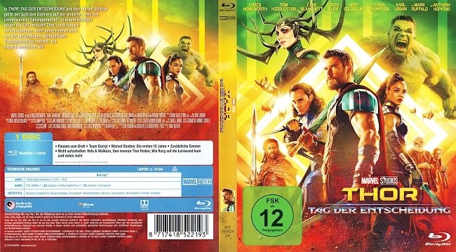 Thor Tag der Entscheidung Cover Blu ray Deutsch German german blu ray cover