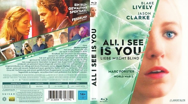 All I See Is You Cover Liebe macht blind Deutsch german blu ray cover