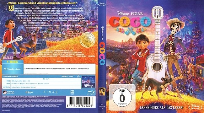 Coco Lebendiger als das Leben Cover Deutsch German german blu ray cover