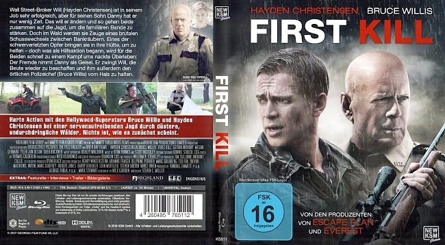 First Kill Cover Bruce Willis BR BD Deutsch German Covers german blu ray cover