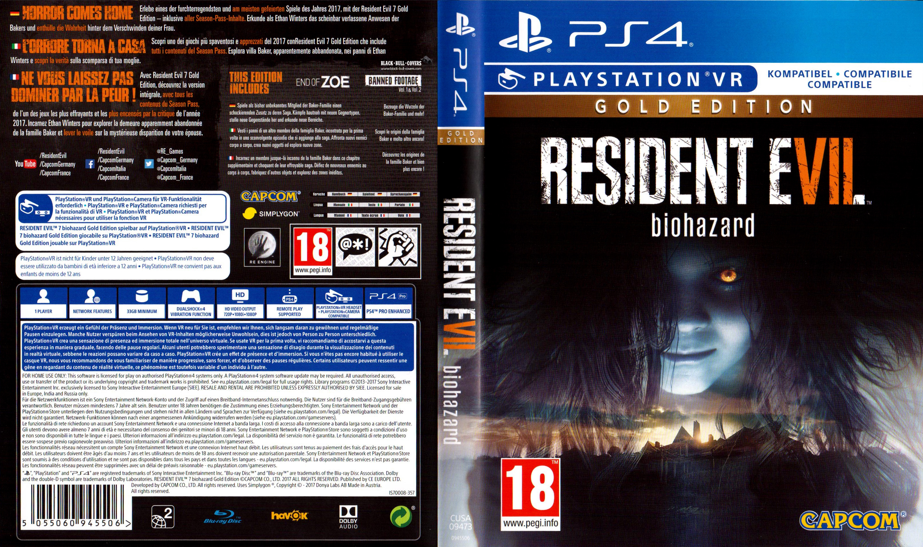 Resident Evil 7 Gold Edition Biohazard Cover german cover | German DVD Covers