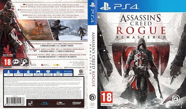 Assassins Creed Rogue Remastered Cover PS4 Deutsch German german ps4 cover