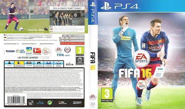 FIFA 16 Cover Deutsch German PS4 ps4 cover german
