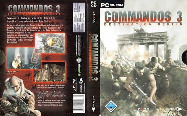 Commandos 3 Destination Berlin Cover Deutsch German PC pc cover german