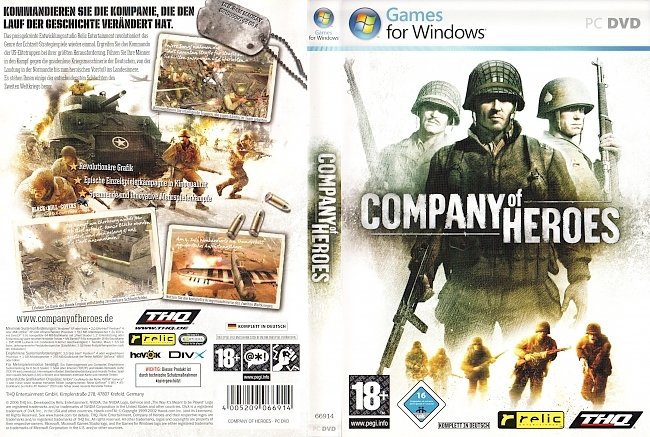Company of Heroes PC DVD Cover Deutsch pc cover german