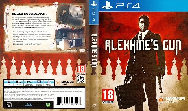 Alekhines Gun PS4 Cover Playstation 4 Maximum Games german ps4 cover