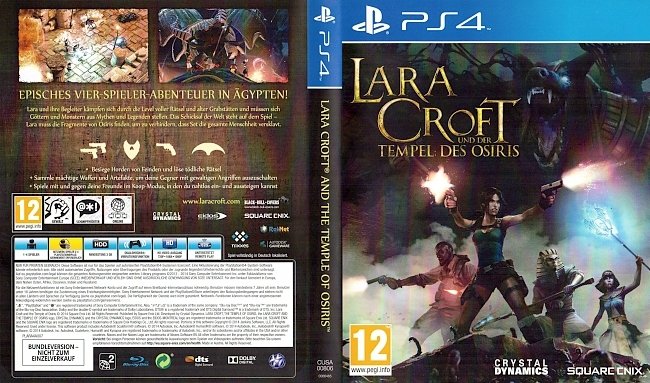 Lara Croft und der Tempel des Osiris PS4 Cover Deutsch German german ps4 cover