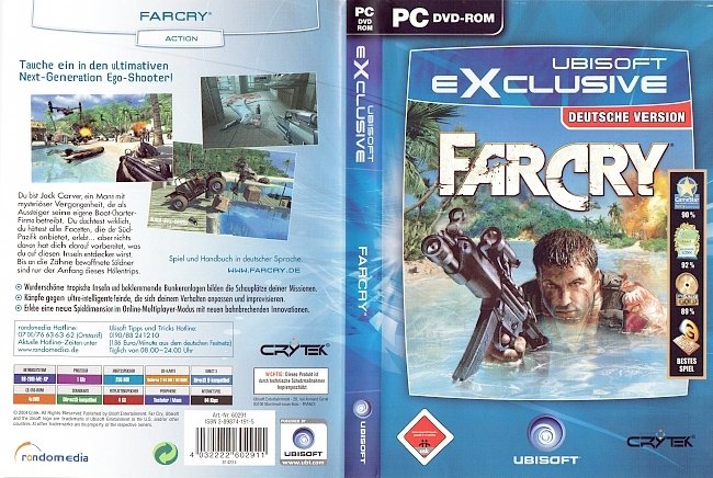 Far Cry Cover Deutsch Uncut PC Crytek pc cover german
