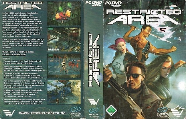 Restricted Area Cover Deutsch German PC DVD pc cover german