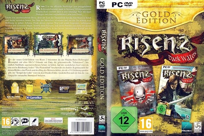 Risen 2 Dark Waters Cover PC DVD Deutsch German pc cover german