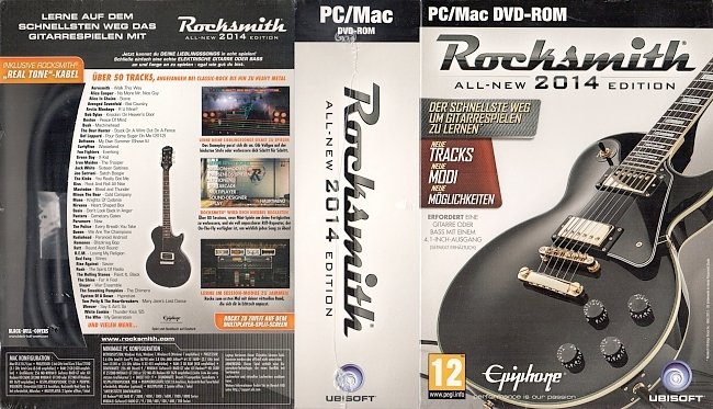 Rocksmith 2014 Cover All New Edition German Deutsch PC DVD MAC pc cover german