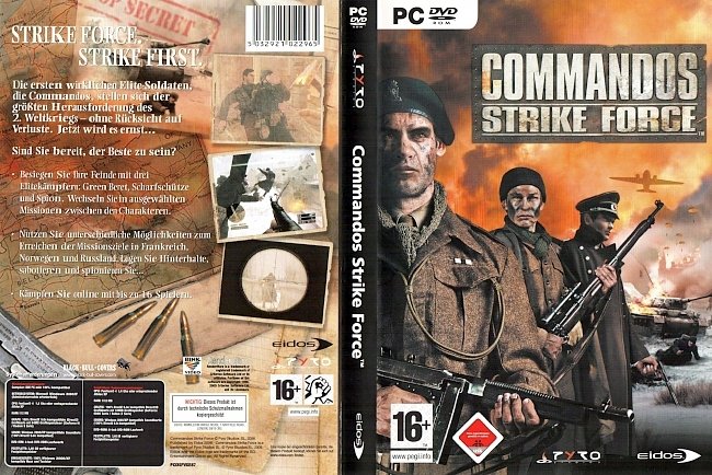 Commandos Strike Force PC DVD Cover Deutsch German pc cover german