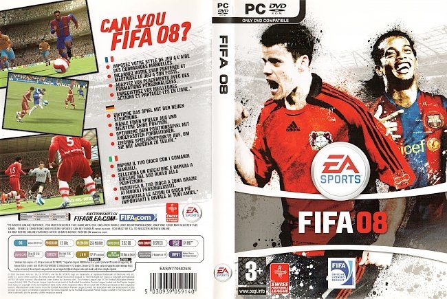 FIFA 08 PC Games DVD Cover German Deutsch pc cover german
