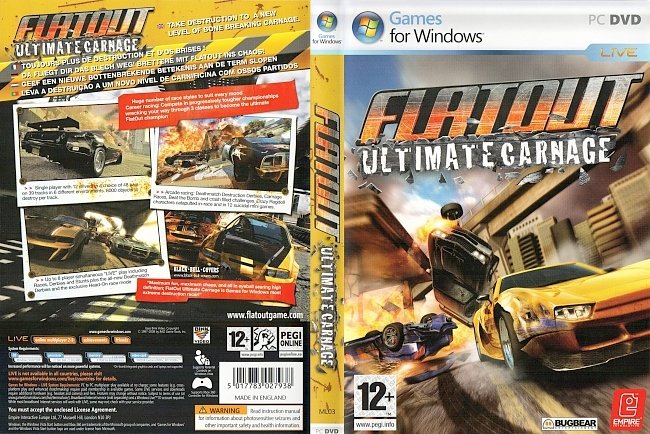 Flatout Ultimate Carnage PC DVD Games Cover Deutsch German pc cover german