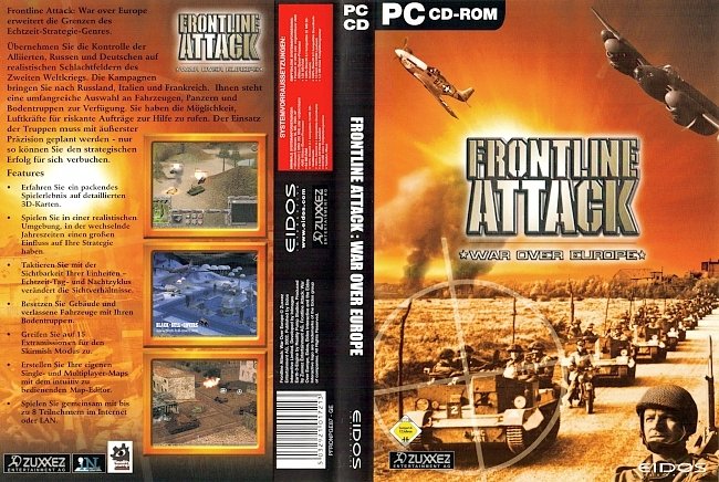 Frontline Attack War over Europe Cover Deutsch German PC pc cover german