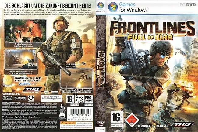 Frontlines Fuel of War PC Game Cover Deutsch German THQ pc cover german