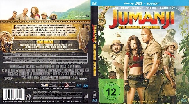 Jumanji 3D Blu ray Cover Deutsch German Willkommen im Dschungel german blu ray cover