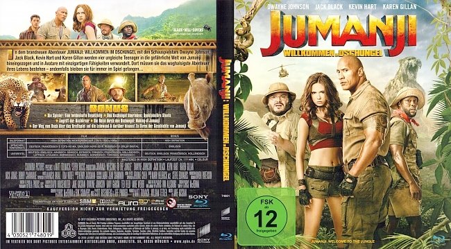 Jumanji Willkommen im Dschungel Cover Blu ray Deutsch German german blu ray cover