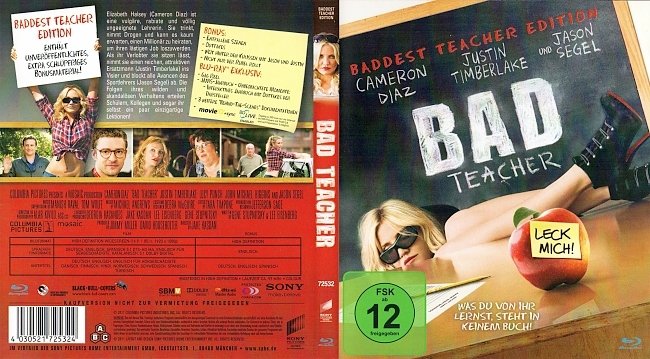 Bad Teacher Badest Teacher Edition Film Blu ray Cover German Deutsch german blu ray cover