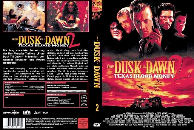 From Dusk Till Dawn 2 Texas Blood Money Free DVD Cover deutsch