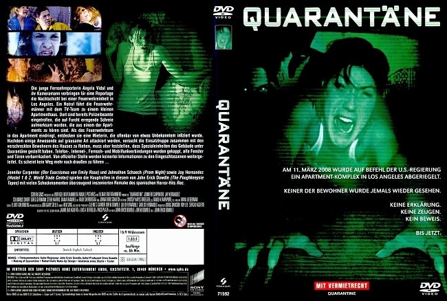 Quarantane 1 german dvd cover