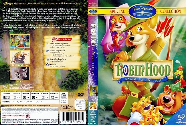 Robin Hood Disney german dvd cover