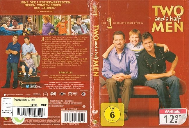 Two And A Half Men Staffel 1 Season 1 Deutsch Cover German DVD S01 Mein cooler Onkel Charlie german dvd cover