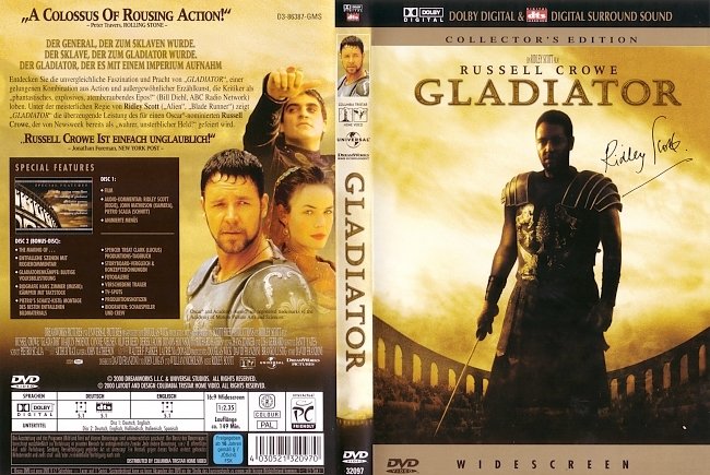 Gladiator german dvd cover