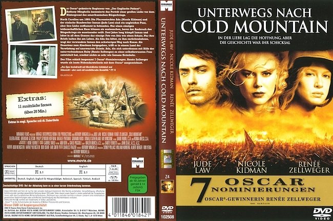 Unterwegs Nach Cold Mountain german dvd cover