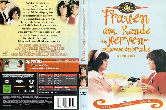 Frauen am Rande des Nervenzusammenbruchs Antonio Banderas Free DVD Cover deutsch