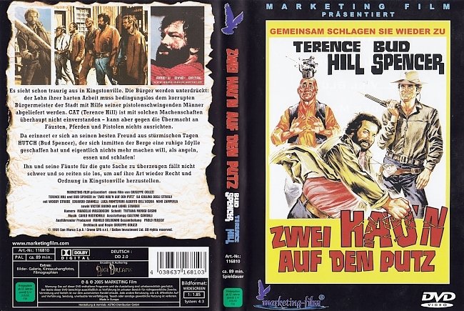 Zwei Haun auf den Putz Bud Spencer Terence Hill german dvd cover