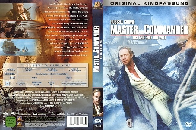 Master and Commander Bis ans Ende der Welt german dvd cover