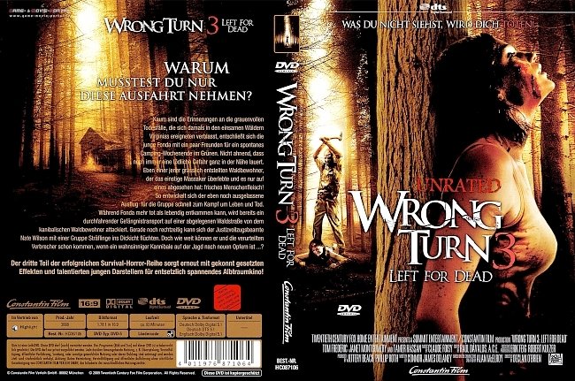 Wrong Turn 3 Left for Dead german dvd cover