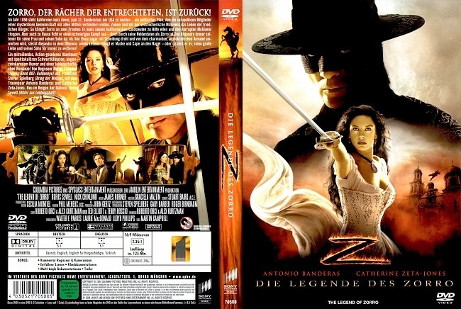 Zorro 2 Die Legende des Zorro german dvd cover