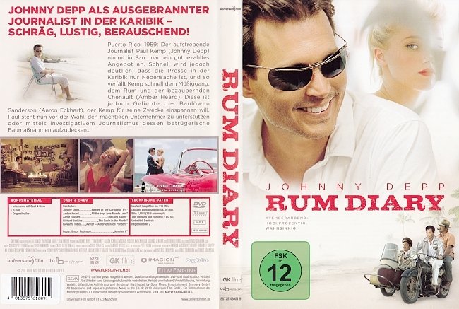 Rum Diary Johnny Depp german dvd cover