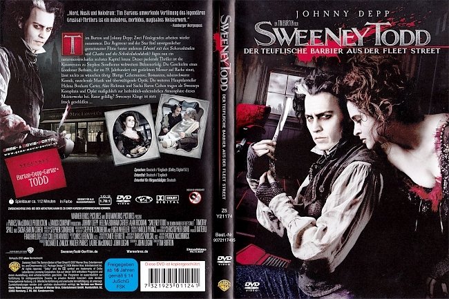 Sweeney Todd Der teuflische Barbier aus der Fleet Street german dvd cover