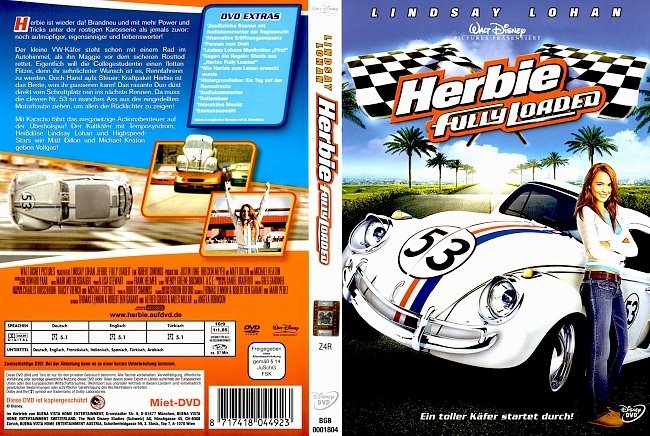 Herbie Fully Loaded ein toller Kafer startet durch german dvd cover